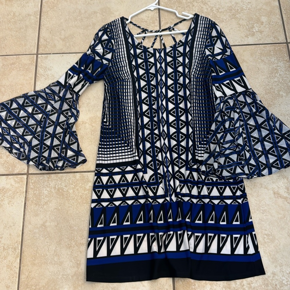INC jersey knit bell sleeves. Shift dress